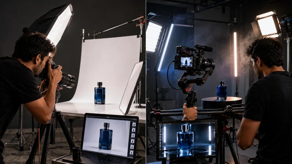 Product Videoshoot vs Product Photography